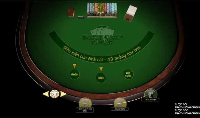 Bàn chơi Xì Tố Tại KUBET